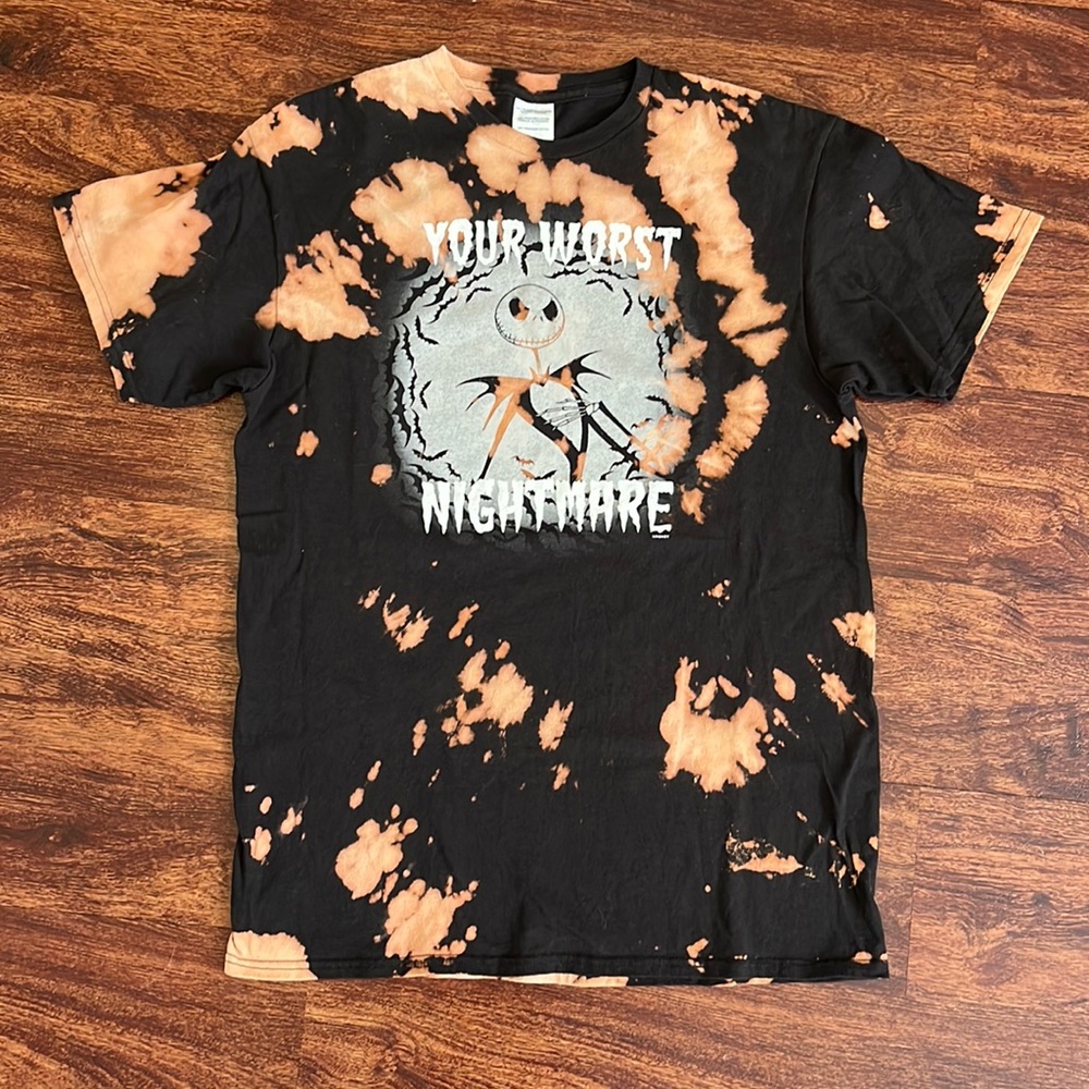 Nightmare before Christmas dyed shirt adult medium